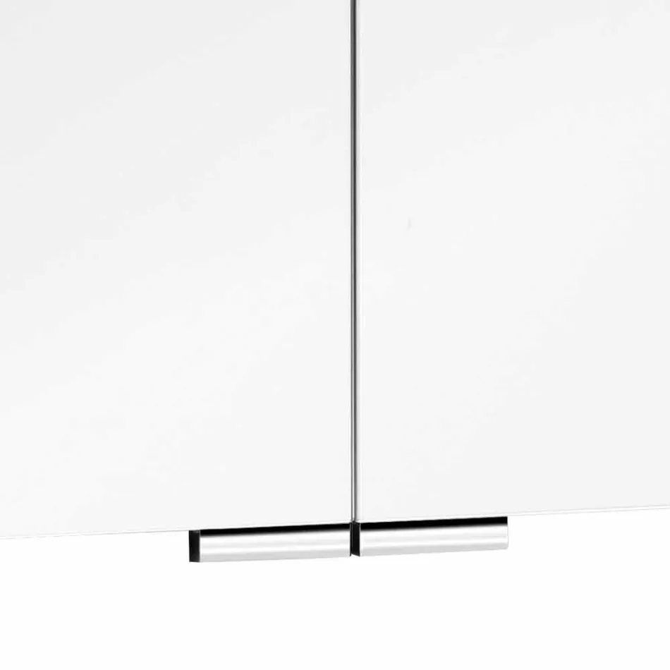 Miroir mural moderne à 3 portes avec étagères internes - Bramo Viadurini