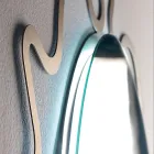 Miroir avec cadre en métal et LED intégrées Made in Italy - Leonardo Viadurini