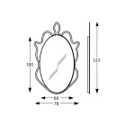 Miroir avec cadre en métal et LED intégrées Made in Italy - Leonardo Viadurini