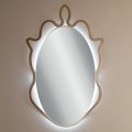 Miroir avec cadre en métal et LED intégrées Made in Italy - Leonardo