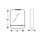 Miroir avec cadre en métal et étagère en verre fabriqué en Italie - Frida Viadurini