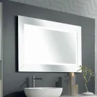 Miroir avec cadre miroir coloré et LED Made in Italy - Newton Viadurini