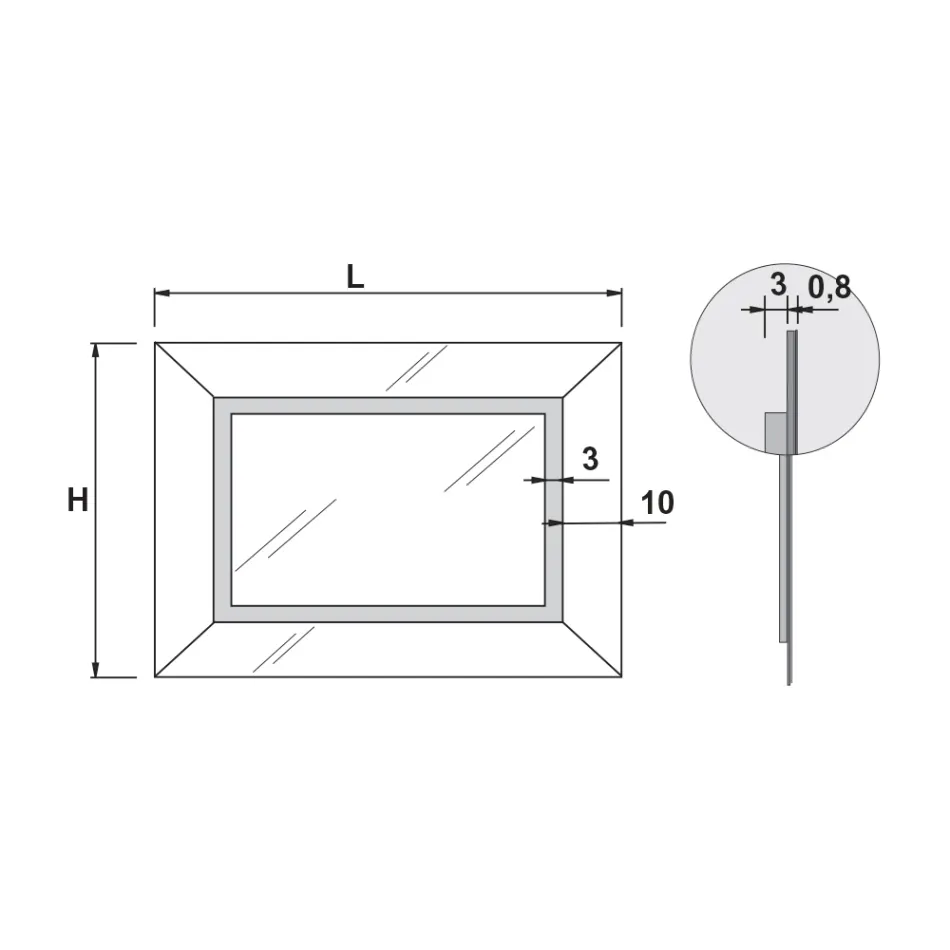 Miroir avec cadre miroir coloré et LED Made in Italy - Newton Viadurini