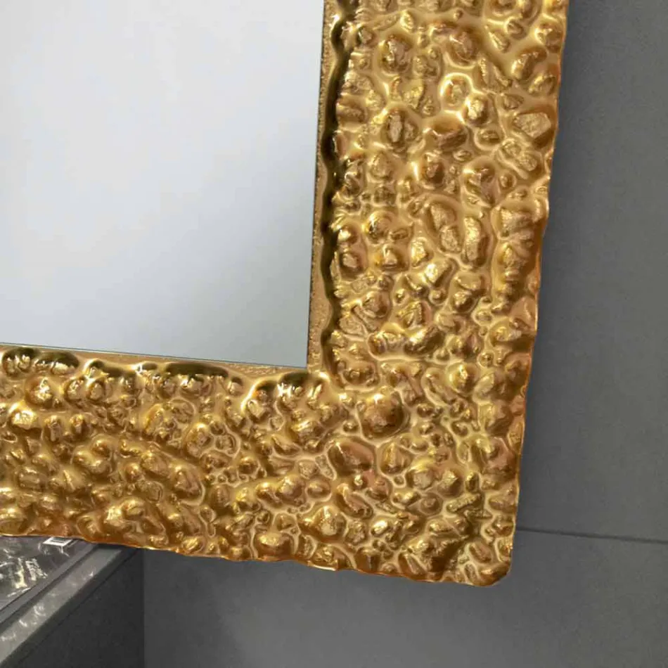 Miroir en verre design moderne avec décoration, Cecilia Viadurini