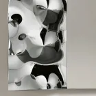 Miroir avec insert en verre ondulé, disponible en trois tailles, fabriqué en Italie - Velis Viadurini