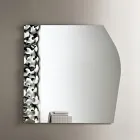 Miroir avec insert en verre ondulé, disponible en trois tailles, fabriqué en Italie - Velis Viadurini