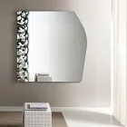 Miroir avec insert en verre ondulé, disponible en trois tailles, fabriqué en Italie - Velis Viadurini