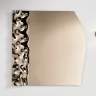 Miroir avec insert en verre ondulé, disponible en trois tailles, fabriqué en Italie - Velis Viadurini