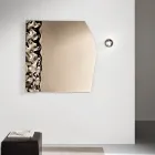 Miroir avec insert en verre ondulé, disponible en trois tailles, fabriqué en Italie - Velis Viadurini