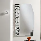 Miroir avec insert en verre ondulé, disponible en trois tailles, fabriqué en Italie - Velis Viadurini