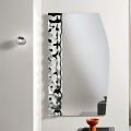 Miroir avec insert en verre ondulé, disponible en trois tailles, fabriqué en Italie - Velis