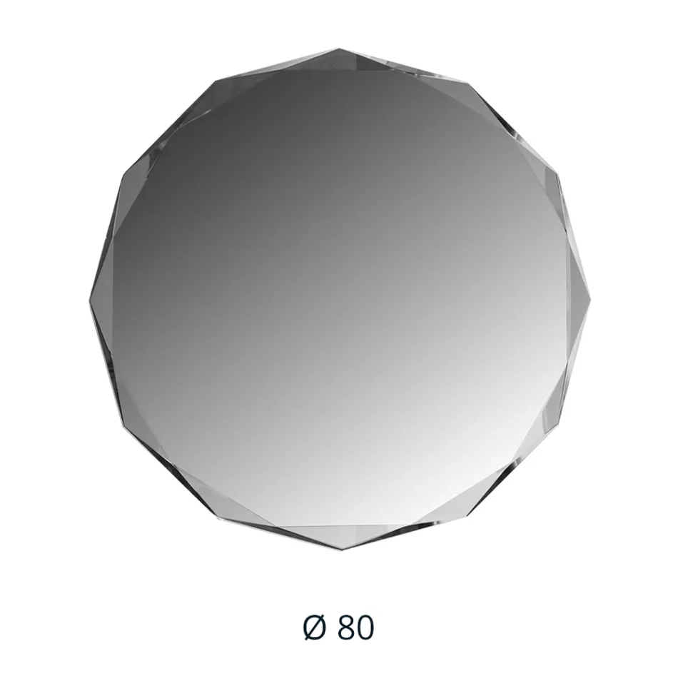 Miroir gravé au diamant avec bord biseauté - Excelsior Viadurini