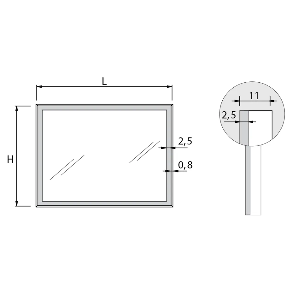 Miroir avec lumières intégrées et cadre en cristal fabriqué en Italie - Isaac Viadurini