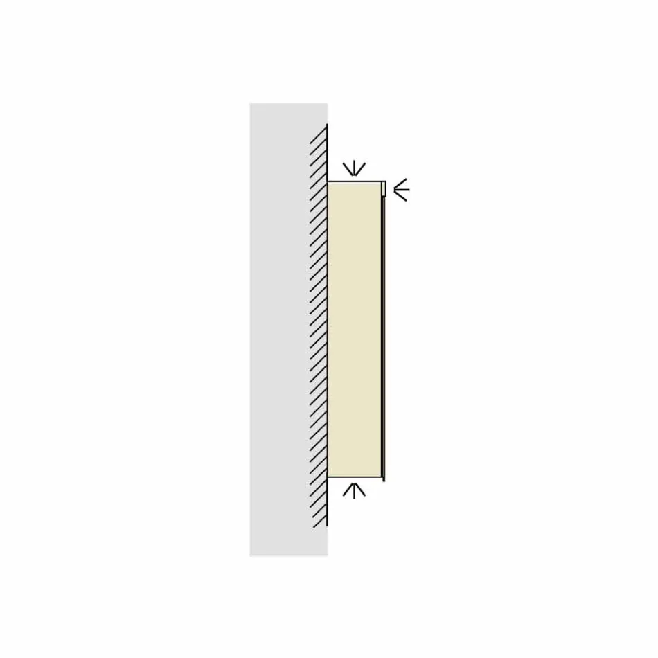 Miroir 2 portes design moderne, éclairage LED, Carol Viadurini