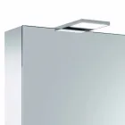 Miroir de conteneur avec 3 portes avec 9 étagères internes et éclairage LED - Cliquet Viadurini