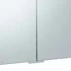 Miroir de conteneur avec 3 portes avec 9 étagères internes et éclairage LED - Cliquet Viadurini