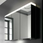 Miroir de rangement mural 3 portes en aluminium peint argenté - Alfio Viadurini