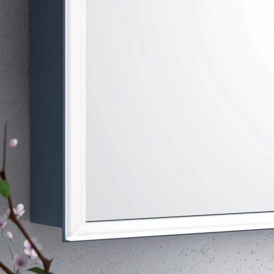 Miroir mural moderne à 2 portes, éclairage LED, Adele Viadurini