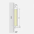 Miroir mural moderne à 2 portes, éclairage LED, Adele Viadurini