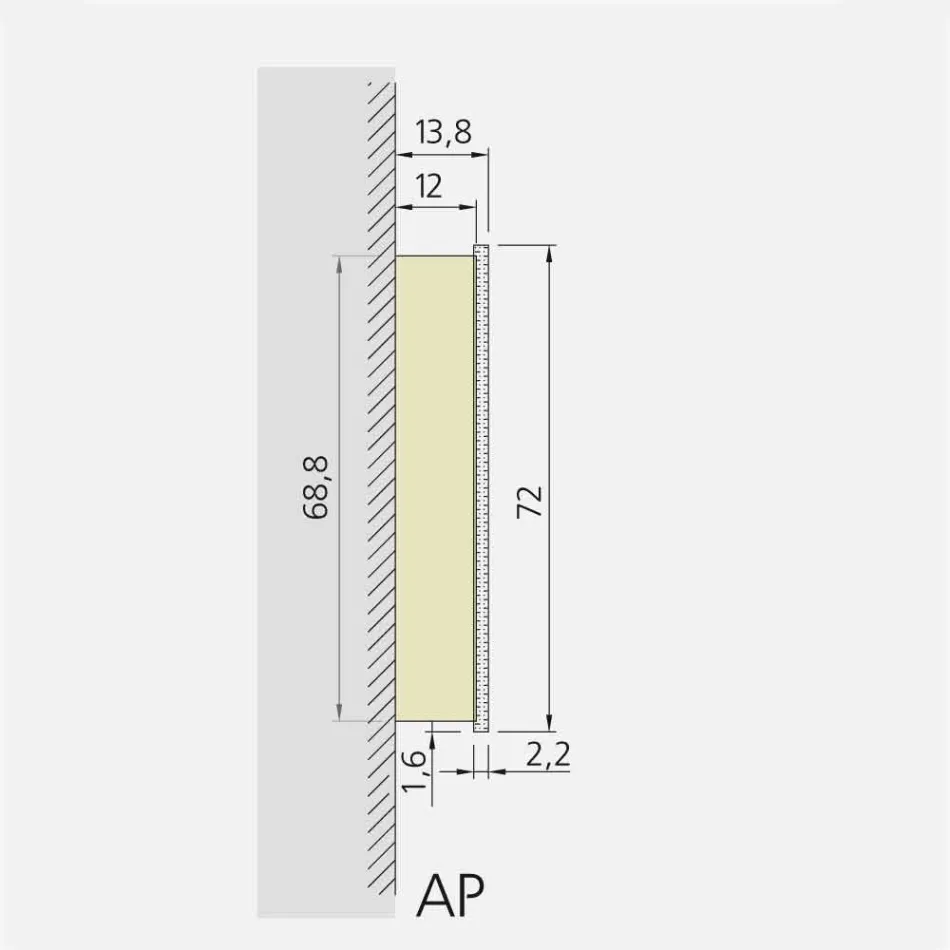 Miroir mural moderne à 2 portes, éclairage LED, Adele Viadurini