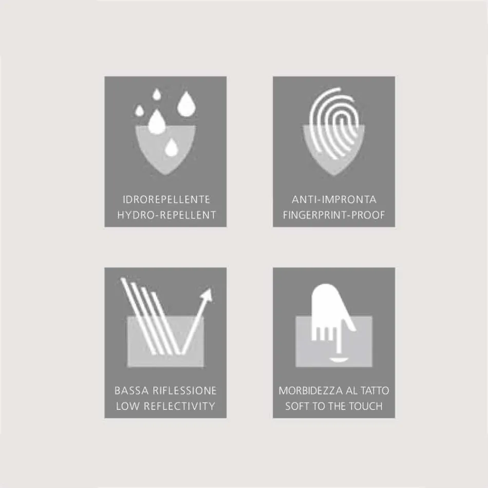 Miroir mural moderne à 2 portes, éclairage LED, Adele Viadurini