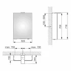 Miroir de rangement mural avec porte à charnière et éclairage LED - Cliquet Viadurini