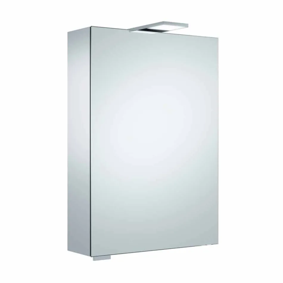 Miroir de rangement mural avec porte à charnière et éclairage LED - Cliquet Viadurini