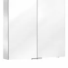 Miroir mural avec 2 portes avec éclairage LED et prises de courant - Bramo Viadurini