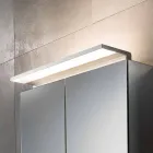 Miroir mural avec 2 portes avec éclairage LED et prises de courant - Bramo Viadurini