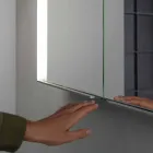 Miroir mural en aluminium avec éclairage LED - Demon Viadurini