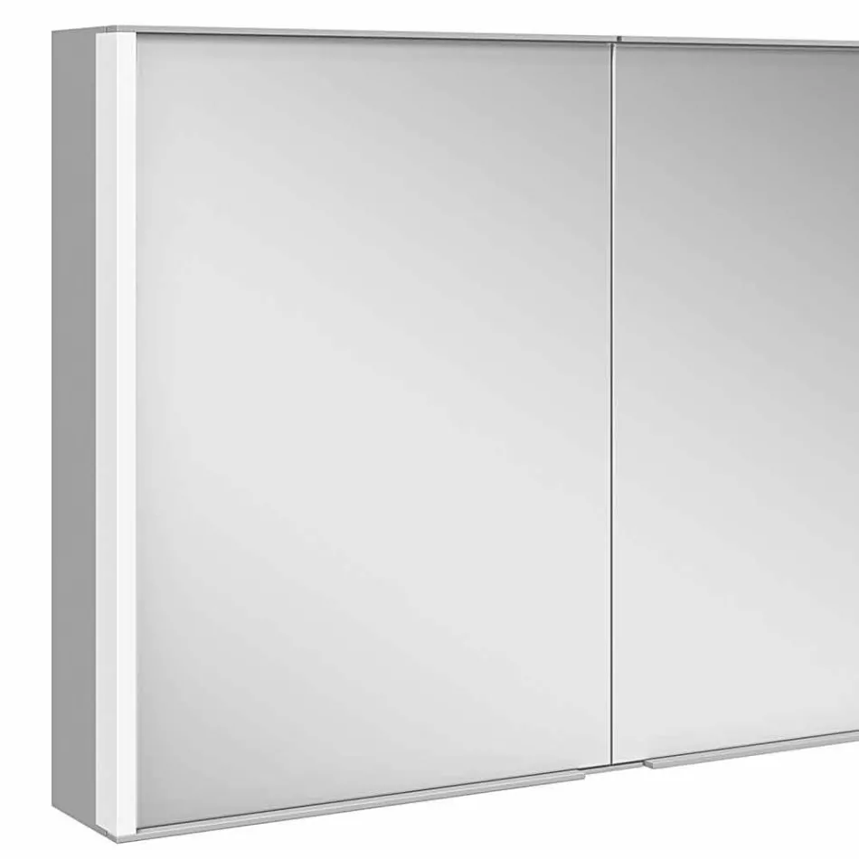 Miroir mural en aluminium avec éclairage LED - Demon Viadurini