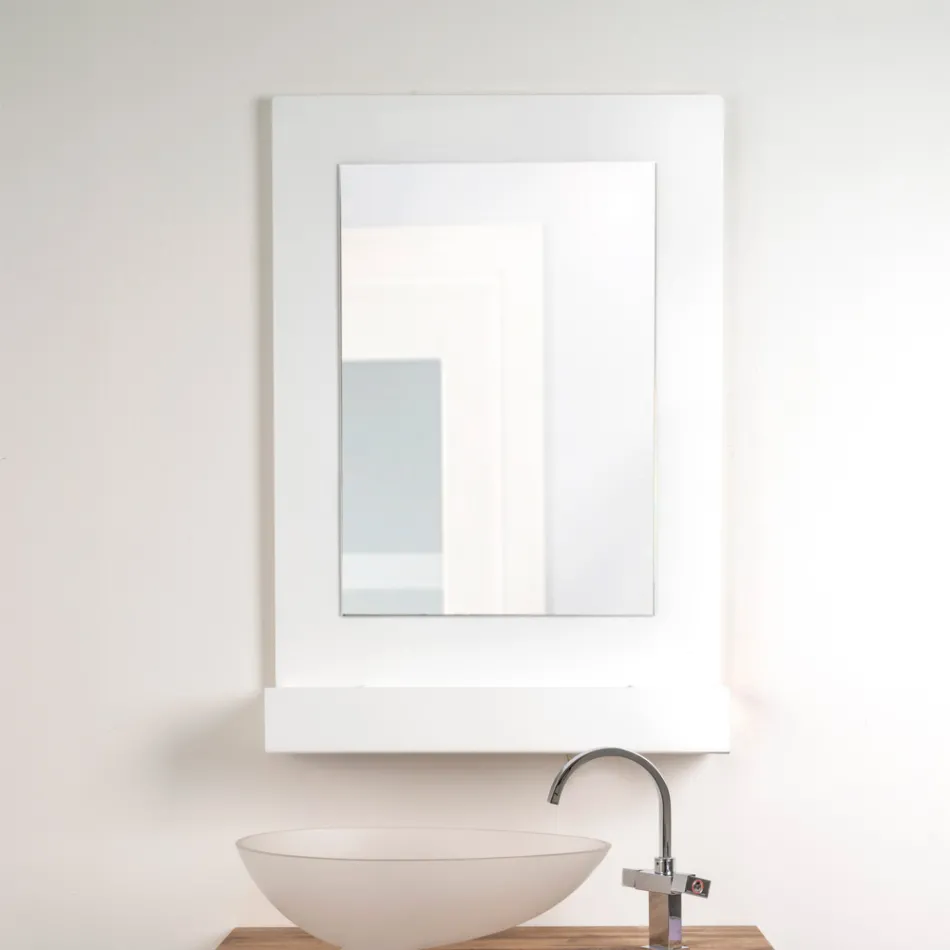 Armoire à miroir murale en plexiglas tricolore fabriquée en Italie - Kiran Viadurini