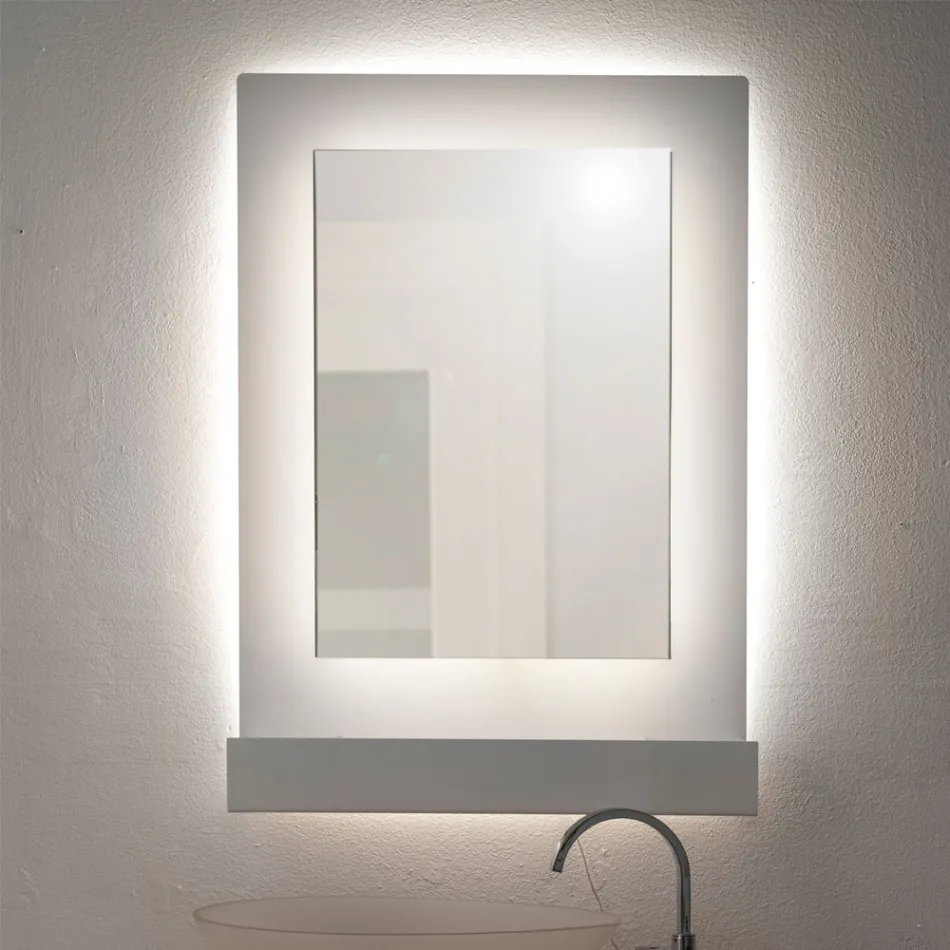 Armoire à miroir murale en plexiglas tricolore fabriquée en Italie - Kiran Viadurini