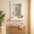 Armoire à miroir murale en plexiglas tricolore fabriquée en Italie - Kiran Viadurini