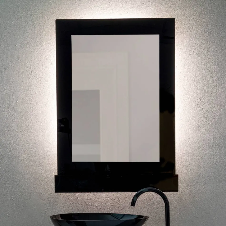 Armoire à miroir murale en plexiglas tricolore fabriquée en Italie - Kiran Viadurini