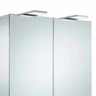 Miroir de rangement mural moderne avec 2 portes et éclairage LED - Cliquet Viadurini