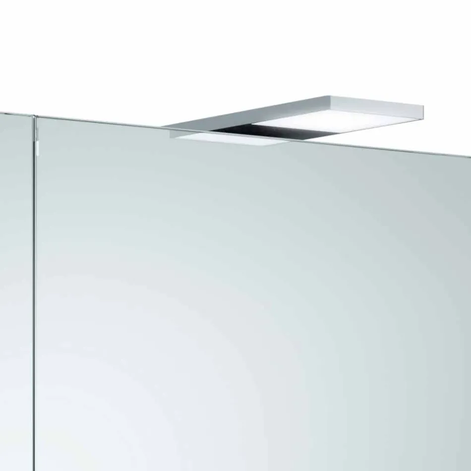 Miroir de rangement mural moderne avec 2 portes et éclairage LED - Cliquet Viadurini