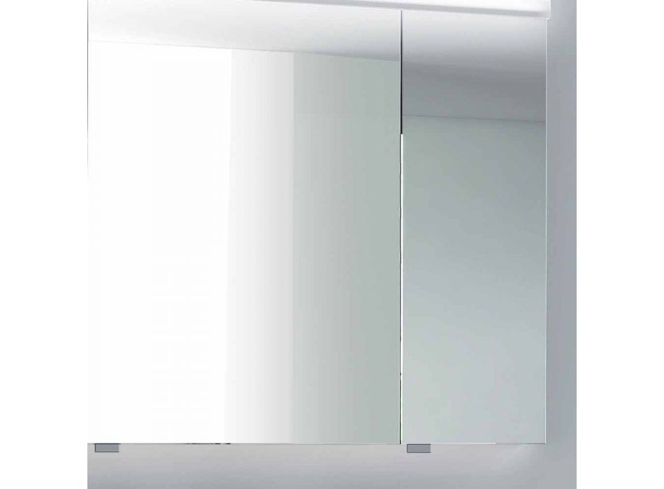 Miroir d&#39;éclairage LED avec 3 portes, design moderne, Carol Viadurini