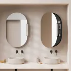 Miroir en céramique de différentes couleurs, fabriqué en Italie - Fille Viadurini