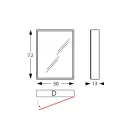Récipient miroir en bois avec double miroir et lumières fabriqué en Italie - Darwin Viadurini