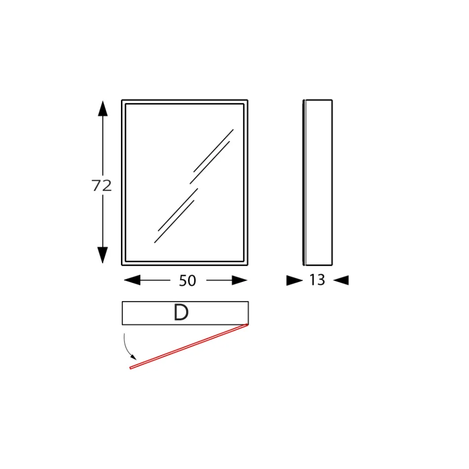 Récipient miroir en bois avec double miroir et lumières fabriqué en Italie - Darwin Viadurini