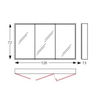 Récipient miroir en bois avec double miroir et lumières fabriqué en Italie - Darwin Viadurini