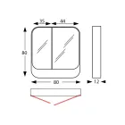 Conteneur miroir en métal avec 2 portes doubles miroir fabriqué en Italie - Galilei Viadurini
