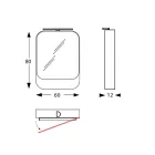 Conteneur miroir en métal avec porte double miroir et lumières fabriqué en Italie - Jane Viadurini