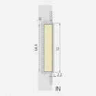 Miroir LED encastré au design moderne avec 2 portes, Adele Viadurini