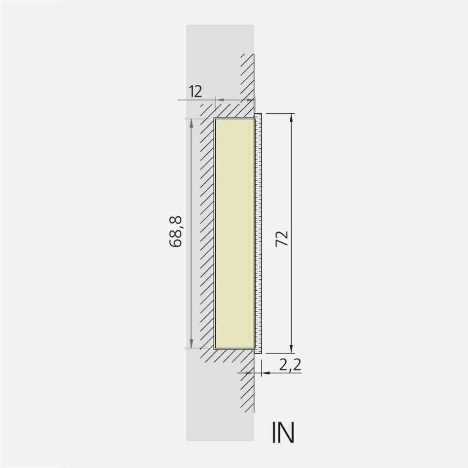 Miroir LED encastré au design moderne avec 2 portes, Adele Viadurini