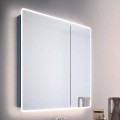 Miroir moderne à 2 portes avec lumières LED, Valter