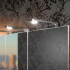 Miroir de conteneur moderne avec 3 portes en cristal et 3 lumières LED - Maxi Viadurini