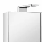 Miroir de conteneur moderne avec 3 portes en cristal et 3 lumières LED - Maxi Viadurini