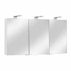 Miroir de conteneur moderne avec 3 portes en cristal et 3 lumières LED - Maxi Viadurini